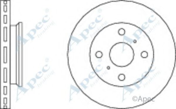 Тормозной диск APEC braking DSK167