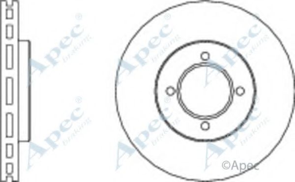 Тормозной диск APEC braking DSK371