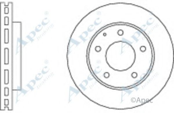 Тормозной диск APEC braking DSK524