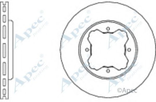 Тормозной диск APEC braking DSK602