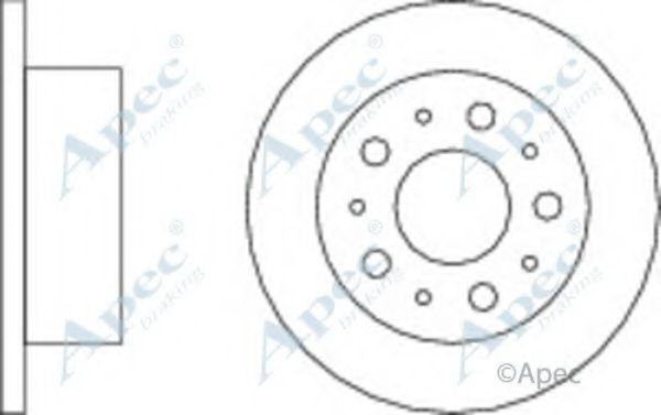 Тормозной диск APEC braking DSK2259