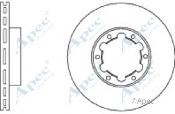 Тормозной диск APEC braking DSK2598