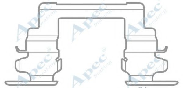 Комплектующие, тормозные колодки APEC braking KIT1037