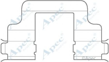 Комплектующие, тормозные колодки APEC braking KIT1130
