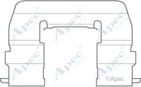 Комплектующие, тормозные колодки APEC braking KIT1133