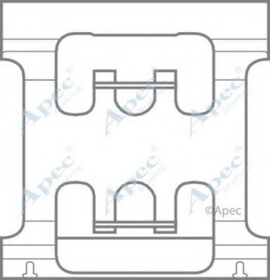 Комплектующие, тормозные колодки APEC braking KIT414