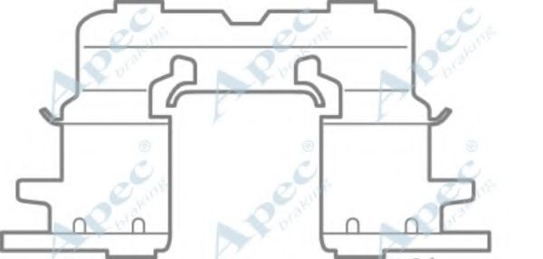 Комплектующие, тормозные колодки APEC braking KIT594