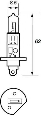 Лампа накаливания, задняя противотуманная фара MOTAQUIP VBU466