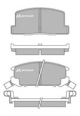 Комплект тормозных колодок, дисковый тормоз MOTAQUIP LVXL431