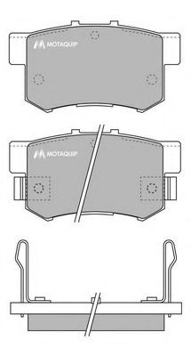 Комплект тормозных колодок, дисковый тормоз MOTAQUIP LVXL550