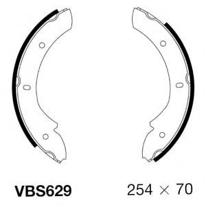 Комплект тормозных колодок, стояночная тормозная система MOTAQUIP VBS629