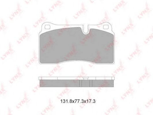 Комплект тормозных колодок, дисковый тормоз LYNXauto BD-5004