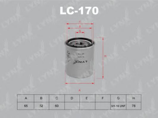 Масляный фильтр LYNXauto LC-170