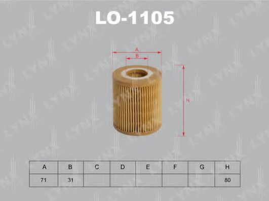 Масляный фильтр LYNXauto LO-1105