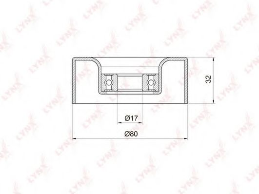 Натяжной ролик, поликлиновой  ремень LYNXauto PB-5011