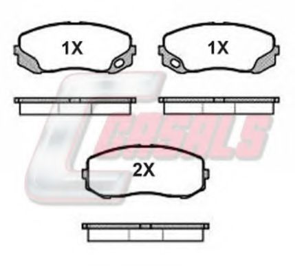 Комплект тормозных колодок, дисковый тормоз CASALS BKM249