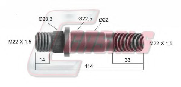 Болт крепления колеса CASALS 21264