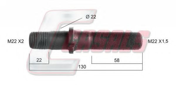 Болт крепления колеса CASALS 21386