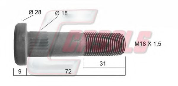 Болт крепления колеса CASALS 21390