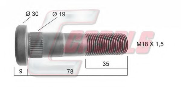 Болт крепления колеса AUGER 69157