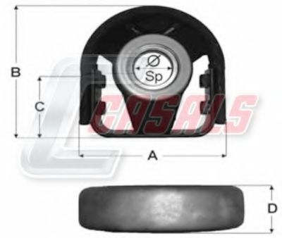 Подвеска, карданный вал CASALS ST15