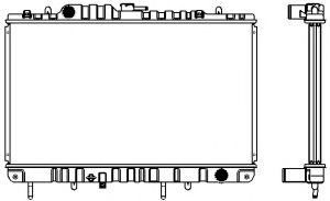 Радиатор, охлаждение двигателя SAKURA  Automotive 1321-0239
