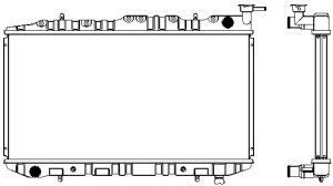 Радиатор, охлаждение двигателя SAKURA  Automotive 1341-0246