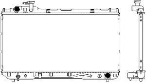 Радиатор, охлаждение двигателя SAKURA  Automotive 3461-1008