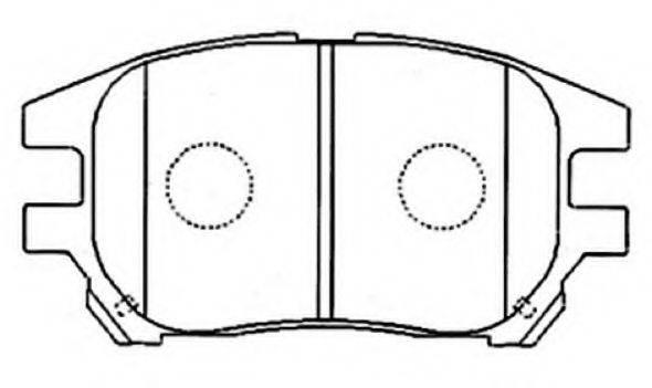 Комплект тормозных колодок, дисковый тормоз ASVA AKD-1481