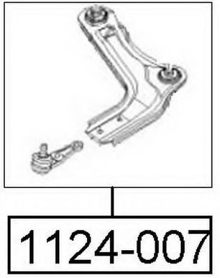 Рычаг независимой подвески колеса, подвеска колеса ASVA 1124-007
