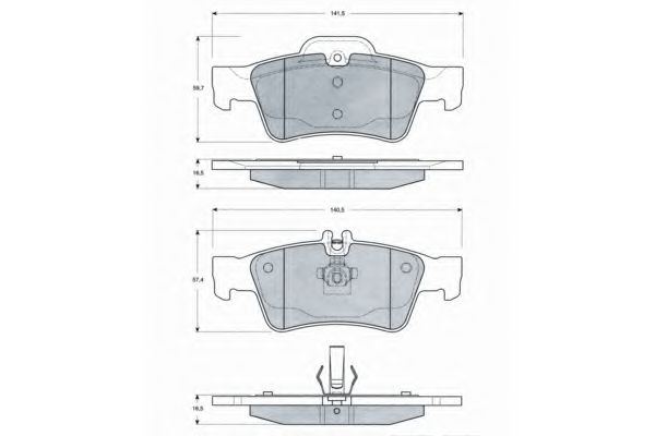 Комплект тормозных колодок, дисковый тормоз PROCODIS FRANCE PF1430