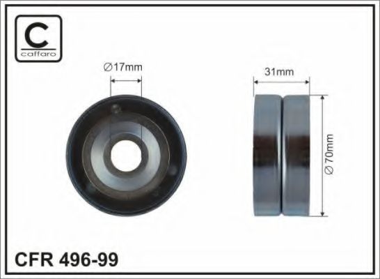 Натяжной ролик, поликлиновой  ремень CAFFARO 49699