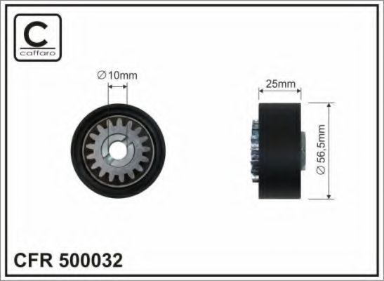 Натяжной ролик, поликлиновой  ремень CAFFARO 500032