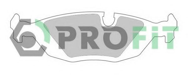 Комплект тормозных колодок, дисковый тормоз PROFIT 5000-0296