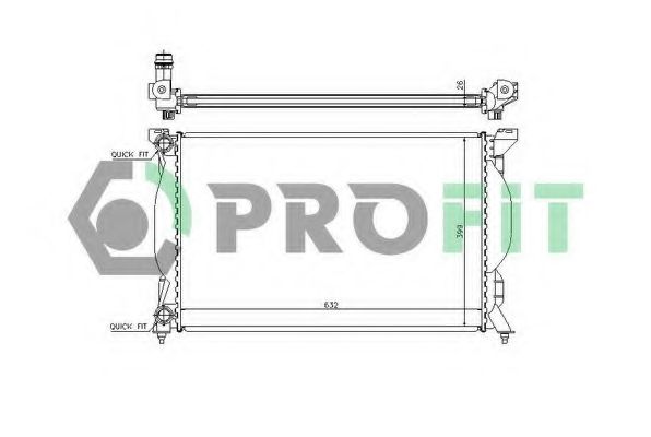Радиатор, охлаждение двигателя PROFIT PR 0017A2