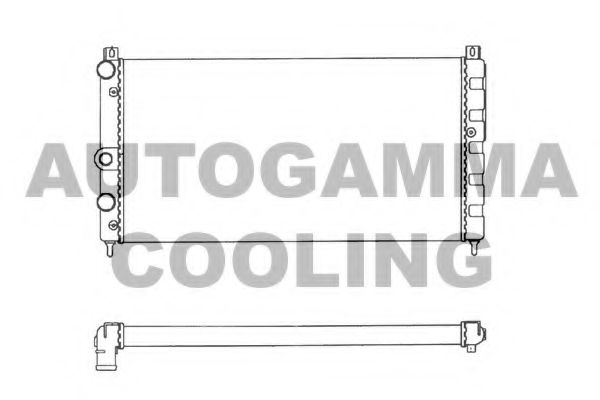Радиатор, охлаждение двигателя AUTOGAMMA 101445