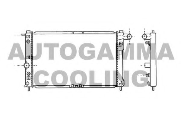 Радиатор, охлаждение двигателя AUTOGAMMA 102589