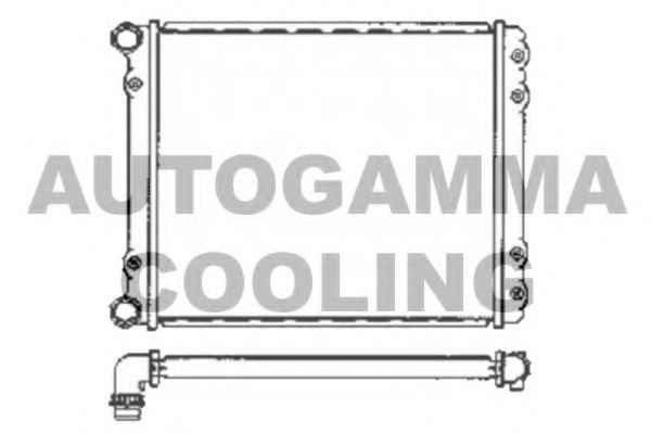 Радиатор, охлаждение двигателя AUTOGAMMA 102895