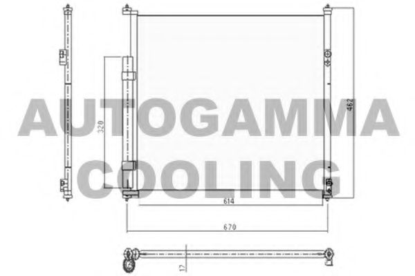 Конденсатор, кондиционер AUTOGAMMA 105117