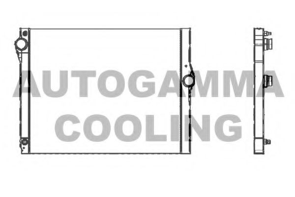Радиатор, охлаждение двигателя AUTOGAMMA 105312