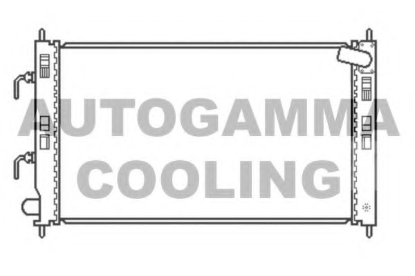 Радиатор, охлаждение двигателя AUTOGAMMA 107229