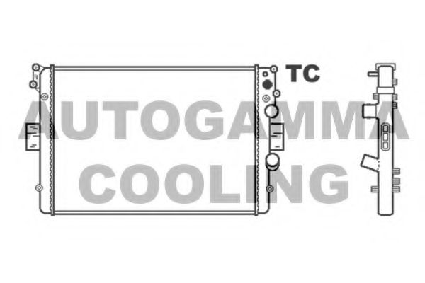 Радиатор, охлаждение двигателя AUTOGAMMA 403346