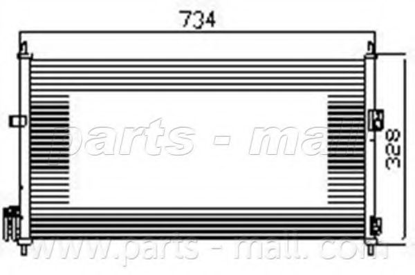 Конденсатор, кондиционер PARTS-MALL PXNCW-001