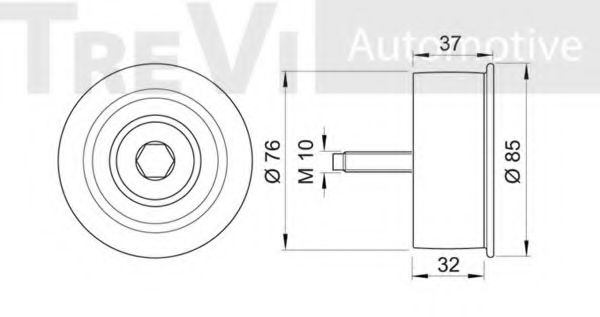 Паразитный / ведущий ролик, поликлиновой ремень TREVI AUTOMOTIVE TA1789