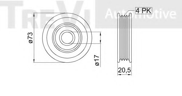 Натяжной ролик, ремень ГРМ BERTOLOTTI 56585