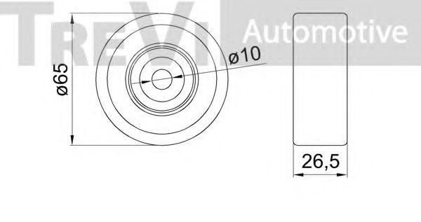Натяжной ролик, поликлиновой  ремень TREVI AUTOMOTIVE TA1649