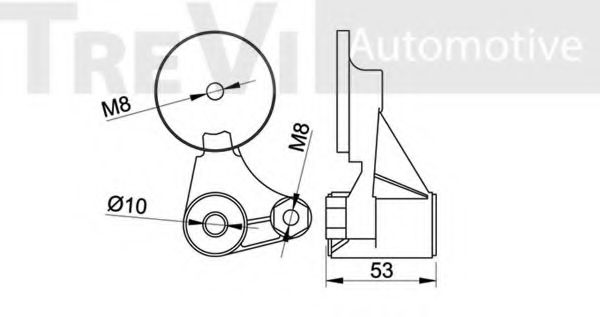 Натяжитель ремня, клиновой зубча TREVI AUTOMOTIVE TA1373