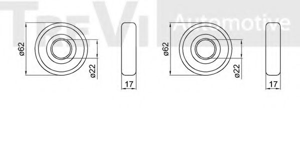Комплект подшипника ступицы колеса TREVI AUTOMOTIVE 15061