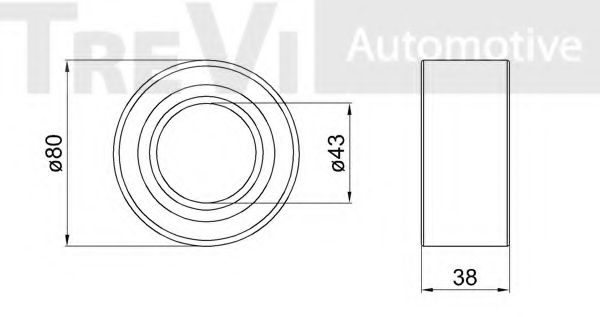 Комплект подшипника ступицы колеса TREVI AUTOMOTIVE 50562