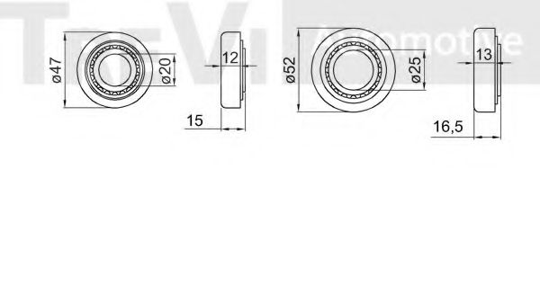 Комплект подшипника ступицы колеса TREVI AUTOMOTIVE 374811